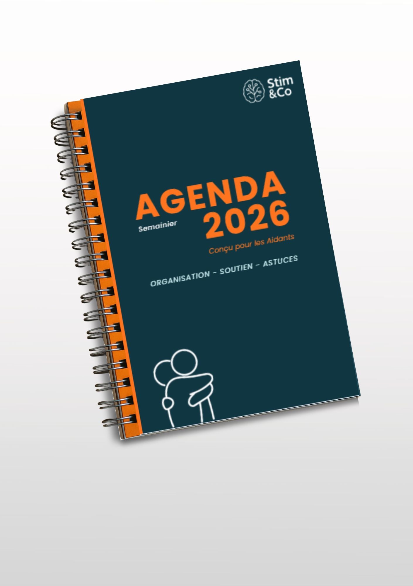 Agenda pour aidant avec 3 thématiques : organisation, astuces et soutien pour les proches aidants! Un jeu de partage et de découverte, favorisant la stimulation cognitive du cerveau, des moments aidant-aidé, pour les seniors aînés personnes âgées. Outils neuropsychologiques/psychologie