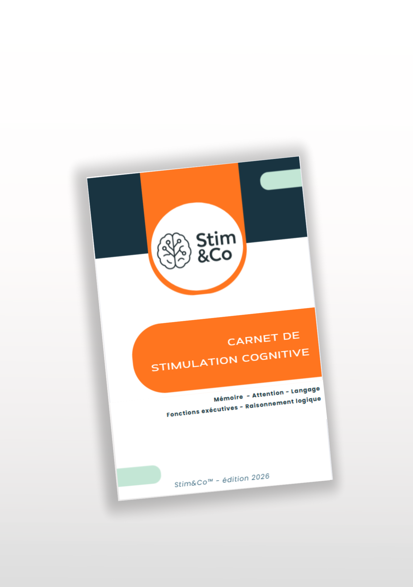 Box cognitive incluant un carnet de stimulation cognitive, avec des exercices de mémoire, langage, concentration, raisonnement logique : favorisant la stimulation cognitive du cerveau, des moments ludiques et bienveillants au quotidien, livrée à domicile pour les seniors aînés personnes âgées. Une activité mensuelle est incluse pour stimuler d'autres fonctions cognitives et la motricité fine. Outils neuropsychologiques/psychologie